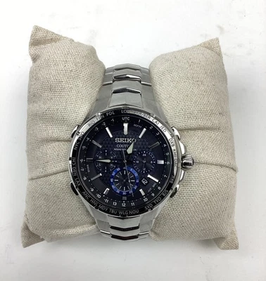 SEIKO Men's SSG009 Coutura Radio Sync Solar Chronograph Stainless Steel Watch - Image 1 of 4