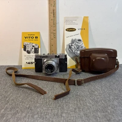 Voigtlander Vito B 35mm Camera Color-Skopar 1:3.5/50 Lens, Case, Flyer, Untested - image 1 of 4