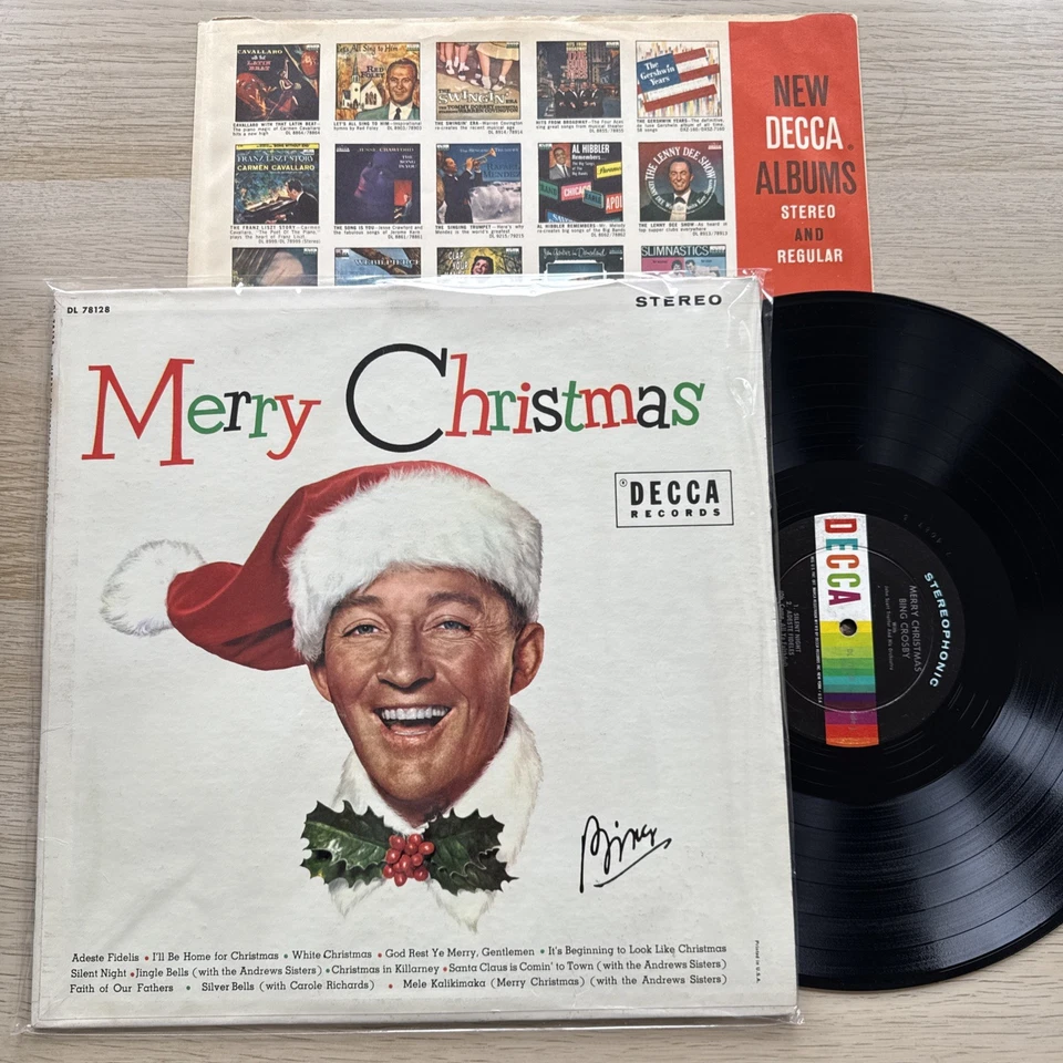 1961 Bing Crosby Merry Christmas 🎄LP Decca US Press Complete W/Original Sleeve! - Image 1 of 4