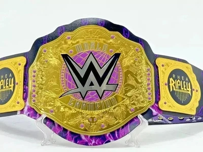 Réplica de cinturón de lucha libre campeonato mundial de peso pesado femenino 2 mm latón adulto Foto 1 de 4