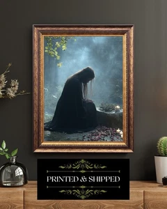 Pagan Witch Forest Ritual Candle Altar Gothic Art Print - Picture 1 of 5