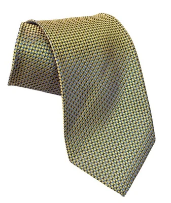 Corbata de seda Jacquard geométrica iridiscente Valerio Garati años 90 4" W dorado azul/plateado Foto 1 de 4