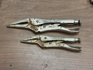 Lot Of 2 Vintage Petersen Dewitt Vise Grip Pliers 9LN & 6LN Vise Grips - Picture 1 of 4