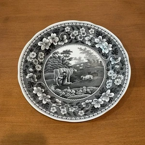 The Spode Archive Collection "Milk Maid" Black 10.5" Plate England - Picture 1 of 5