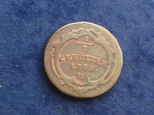 1/2 Kreuzer 1789 H Franz II. " selten " W/18/449 - Picture 1 of 2