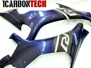 BLUE HYBRID CARBON FIBER SIDE FAIRINGS 2015-2016-2017-2018-2019 YAMAHA YZF R1 - Bild 1 von 13