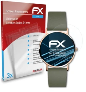 atFoliX 3x Screen Protector for Liebeskind Leather Series 34 mm clear - Zdjęcie 1 z 8