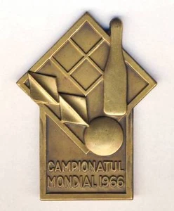 Campeonato Mundial FIQ 1966 NINEPIN Bolos MEDALLA PARTICIPANTE Rumania Bucarest - Imagen 1 de 2