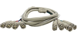 Cable de video de alta resolución de sincronización compuesta RGB de 4 BNC a 4 BNC - 6 PIES - Imagen 1 de 3