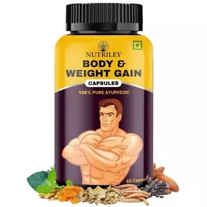 BODY GROW Fast Weight Gain Pills Muscle Gainer 60 WEGHT GAIN CAPSULES FOR - Men - Picture 1 of 6