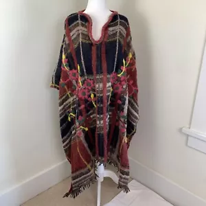 Anthropologie Aszakka bestickt Perlen Wollmischung Poncho Cape Pullover S M L XL - Bild 1 von 13