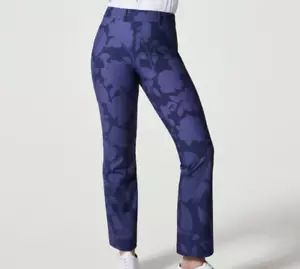 Mittlere Spanx Sunshine Kick Flare Hose Floret marineblau hohe Länge - Bild 1 von 7