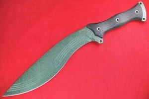 Busse Custom HUCK .235" Moss Green INFI Blade w/CBTs, Magnum Textured Black G10 - Picture 1 of 12