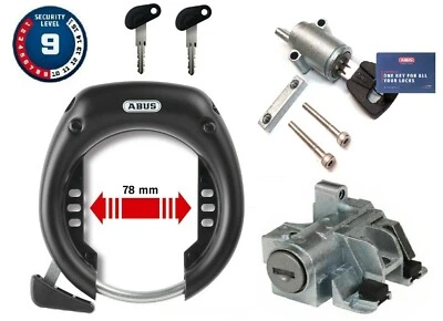 ABUS Level 9 Set Keyed Alike Frame Lock Bosch Intube IT2.1 Downtube DT2 - Image 1 of 4