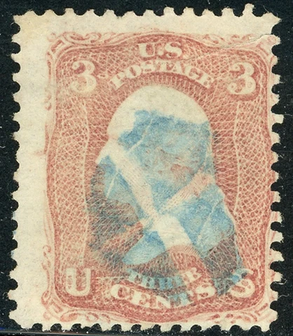US Scott # 65 George Washington Rose 3¢ Perf 12 USED ***FREE SHIP** Cover