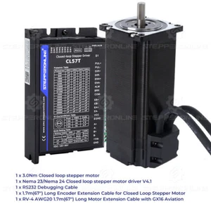 Motor paso a paso de circuito cerrado STEPPERONLINE Nema 23 3 casi nuevo 4,2 A & Driver CL57T V4,1 Kit - Imagen 1 de 7