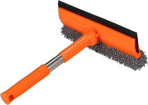 12.0" Window Squeegee for Car,2 in 1 Squeegee Window Cleaner with Long Stainless - Picture 1 of 12