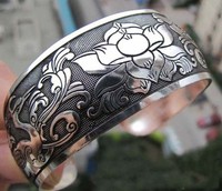 Tibet Silver Plated Carved Longevity Turtle Pattern Bracelet Party Gift TEUS Tibet Silver Plated Carved Longevity Turtle Pattern Bracelet Party Gift TEUS