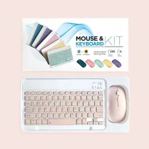 Wireless Bluetooth mouse keyboard suit ultrathin Rechargeable for PC ipad Mac - Picture 1 of 18
