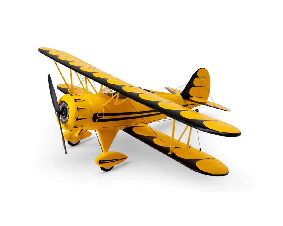 E-flite RC Airplane UMX WACO Yellow BNF Basic with AS3X & SAFE EFLU53550Y