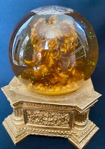 Holiday Lane Musical Water Globe-Angelic Flutist-Gold Finish-Vintage - Picture 1 of 5