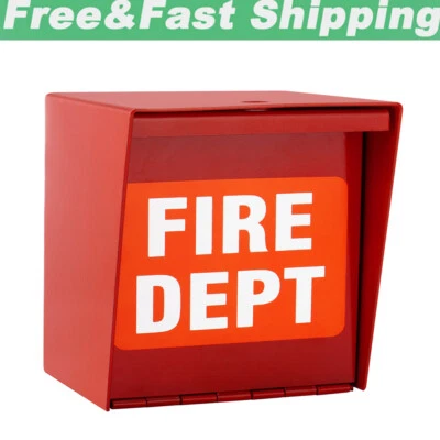 Caja de seguridad del departamento de bomberos con orificio de bloqueo rojo acero resistente ‎montaje en pared rápido Foto 1 de 4