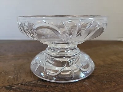 Partylite Salzburg Crystal Reversible Candle Holder Base only 3.5" glass Germany - Image 1 of 4