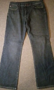 Monarchy black Straight Relaxed Men's Jeans / Pants size 36 inseam 32. t27 - Picture 1 of 14