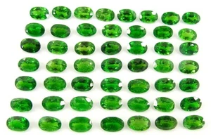 23.80 CT Natürlich Chrom Diopsid Edelstein 4x6 MM Oval Cut 50 Stück Stein Lot- - Bild 1 von 2