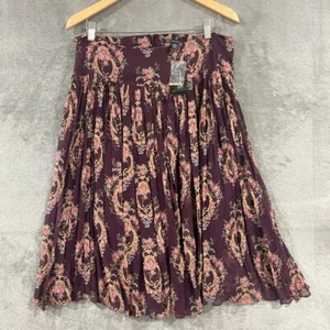 Falda De Colección Inc International Concepts Whimsygoth 100% Seda Púrpura Con Cuentas Fluida 12 - Imagen 1 de 14