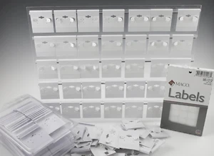 384 hängende Schmuck Display Karten + Acryl Staffelei Display Ständer + Preisetiketten - Bild 1 von 10