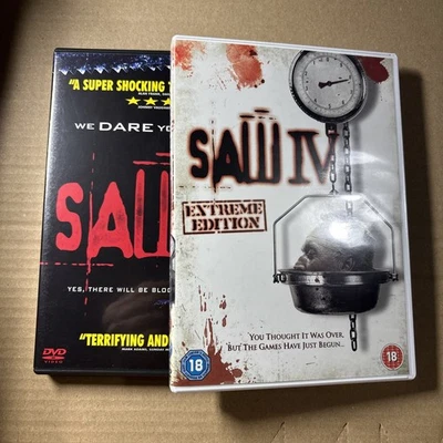 Saw IV DVD (2008) Tobin Bell, Bousman (DIR) cert 18 & Saw II (2)  - Image 1 of 4
