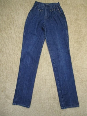 Pantalones de mezclilla Rocky Mountain vintage para mujer azul medio cintura alta cónicos mamá años 80 Foto 1 de 4