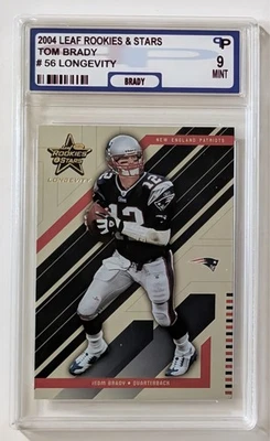 2004 LEAF ROOKIES & STARS TOM BRADY CARD 56 LONGEVITY GRADED 9 SKU 253855 - Image 1 of 2