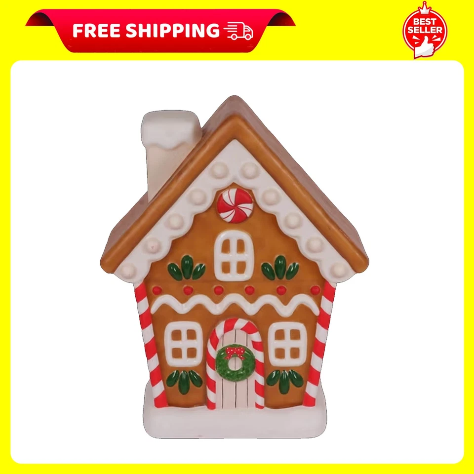 CREATIVE DESIGN Lighted Blow Mold Gingerbread House Outdoor Holiday Decoration Candy Cane New