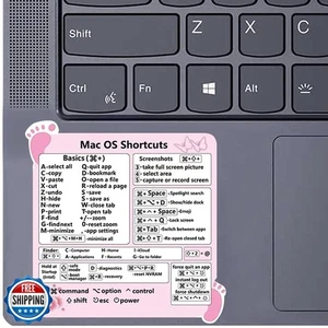 Mac Shortcut Sticker - Mac OS Shortcuts Sticker (M1+Intel), Laptop Keyboard S - Afbeelding 1 van 5