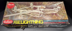 Guillow's #2001 - Lockheed P-38L Lightning Balsa Flying Model Kit 40" Wing Span - Imagen 1 de 10