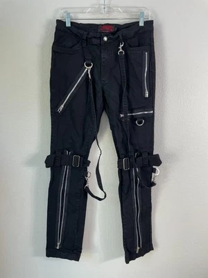 Pantalones Tripp NYC Bondage Cremallera Negros Unisex 32 Gótico Grunge Rave Punk Rock Emo Foto 1 de 4