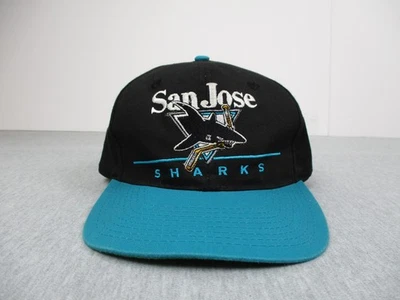 Gorra de colección San Jose Sharks gorra a presión para hombre talla única negra NHL hockey años 90 Foto 1 de 4