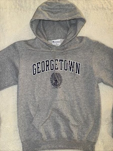 Champion ~ Georgetown University Gray Hoodie Cotton/Poly Blend ~ SMALL - Picture 1 of 8