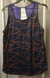 Champion XXL lila orange geometrisches Training Gym Top sportlich sportlich - Bild 1 von 5