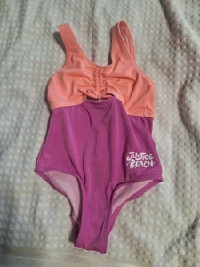 JUSTICE Beach Girls Swimsuit One Piece Bathing Suit est s Xs 5-6 Summer Surf - Picture 1 of 4