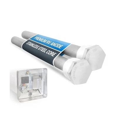 Анодный стержень водонагревателя автофургона — упаковка 2 шт., гарантия 2 года — 9,25 дюйма x 3/4 дюйма NPT — предварительно... - Изображение 1 из 4