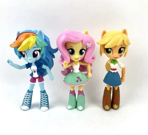 My Little Pony Equestria Girls Mini Applejack, Fluttershy & Rainbow Dash 2015 5” - Picture 1 of 21