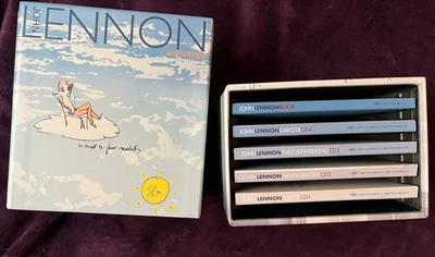 John Lennon Anthology 4 CD Boxset + Book by John Lennon 1998 The Beatles Box Set Foto 1 de 3