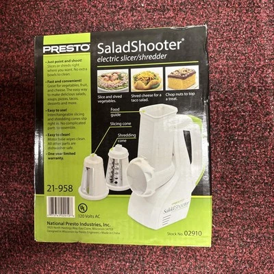 Vintage Presto Salad Shooter 02910 Electric Food Slicer Shredder NEW - Image 1 of 4
