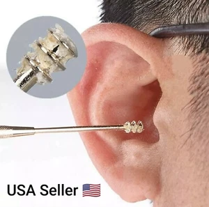 1PC Double-ended Stainless Steel Spiral Ear Pick Spoon Ear Wax Removal tool ear - Picture 1 of 5