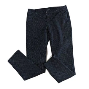 Tommy Hilfiger Polka Dot Slim Chino Pants Women's Size 4 Blue Hampton Stretch - Picture 1 of 8