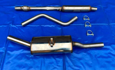 Edelstahl Auspuffanlage VW Polo 2 3 III 86C G40 GT Endrohr 1x60 EG TÜV - Bild 1 von 2