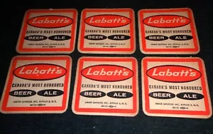 Lote de posavasos vintage Labatt's Beer & Ale años 50, Canadá - Imagen 1 de 1